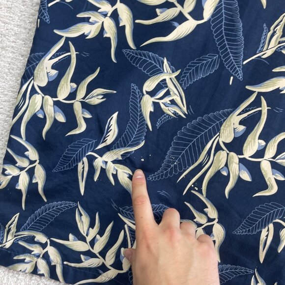 Cache Creek Hawaiian Aloha Shirt Men’s XL Floral Palm Tree AOP Blue / White Read - Picture 11 of 14